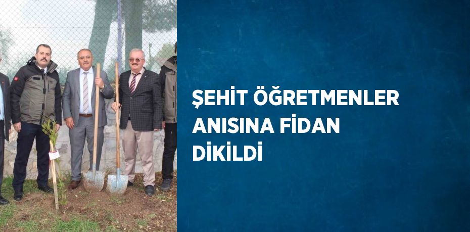 ŞEHİT ÖĞRETMENLER ANISINA FİDAN DİKİLDİ