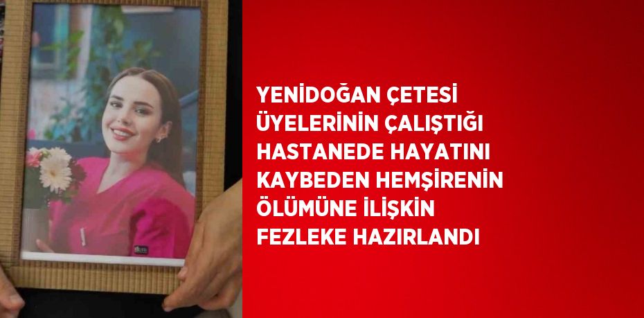 YENİDOĞAN ÇETESİ ÜYELERİNİN ÇALIŞTIĞI HASTANEDE HAYATINI KAYBEDEN HEMŞİRENİN ÖLÜMÜNE İLİŞKİN FEZLEKE HAZIRLANDI