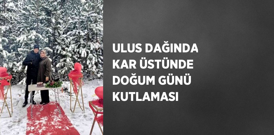 ULUS DAĞINDA KAR ÜSTÜNDE DOĞUM GÜNÜ KUTLAMASI