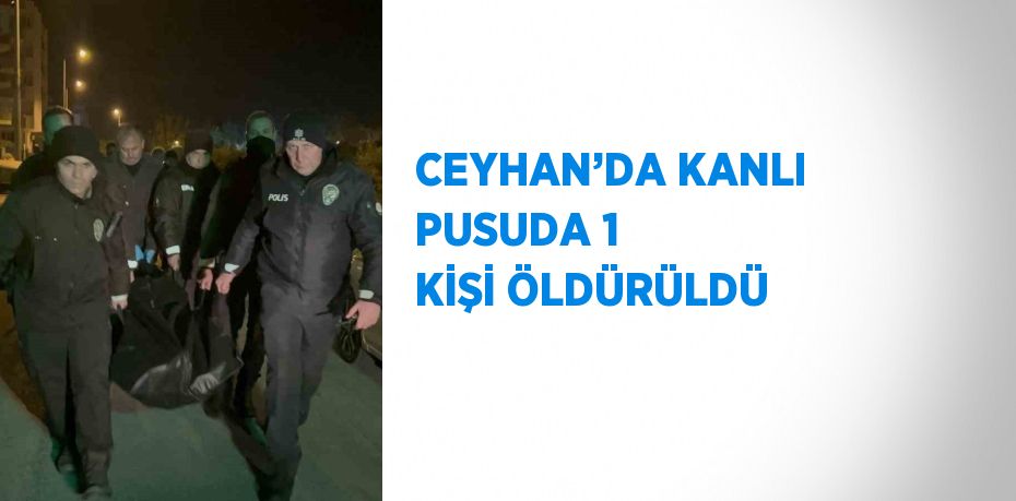 CEYHAN’DA KANLI PUSUDA 1 KİŞİ ÖLDÜRÜLDÜ