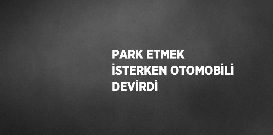 PARK ETMEK İSTERKEN OTOMOBİLİ DEVİRDİ