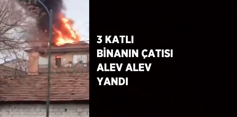 3 KATLI BİNANIN ÇATISI ALEV ALEV YANDI