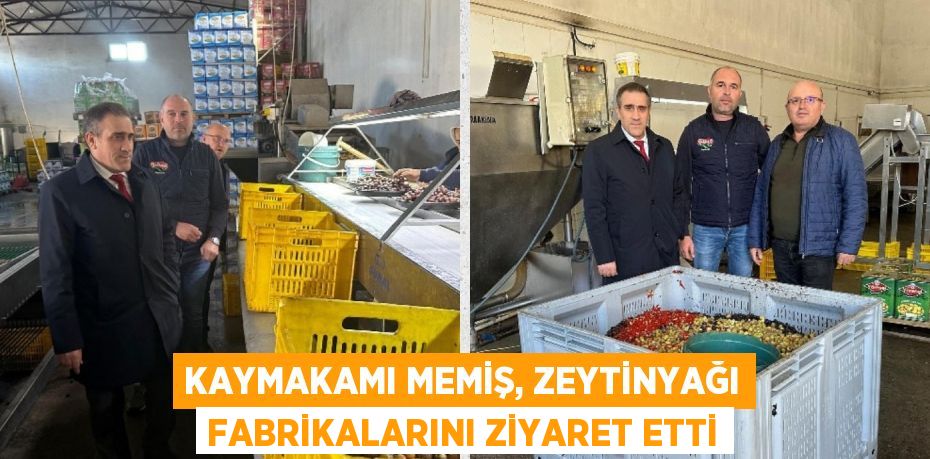 KAYMAKAMI MEMİŞ, ZEYTİNYAĞI FABRİKALARINI ZİYARET ETTİ