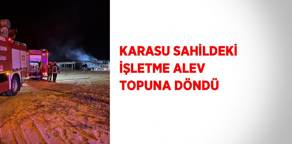 KARASU SAHİLDEKİ İŞLETME ALEV TOPUNA DÖNDÜ