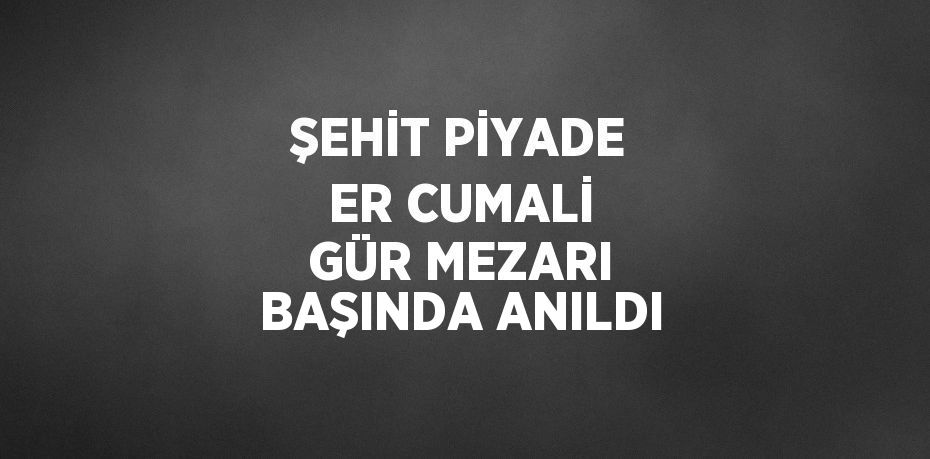 ŞEHİT PİYADE ER CUMALİ GÜR MEZARI BAŞINDA ANILDI