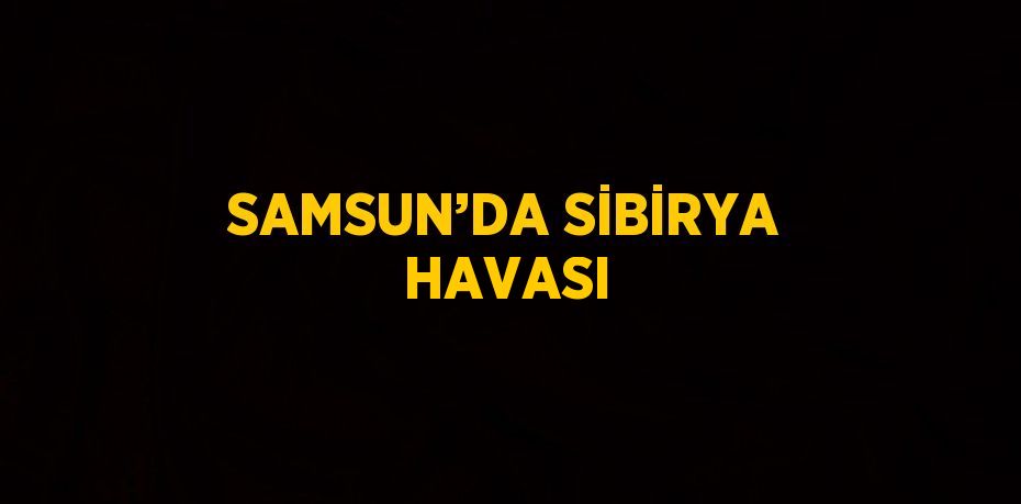 SAMSUN’DA SİBİRYA HAVASI