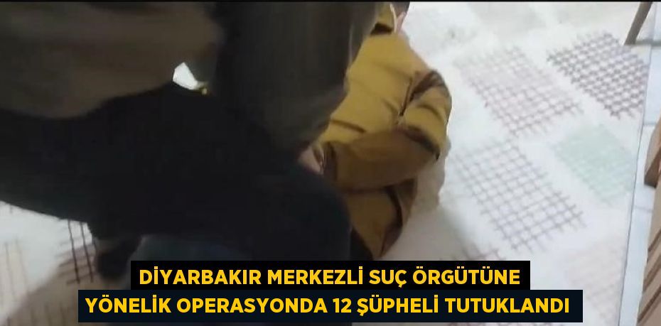 DİYARBAKIR MERKEZLİ SUÇ ÖRGÜTÜNE YÖNELİK OPERASYONDA 12 ŞÜPHELİ TUTUKLANDI