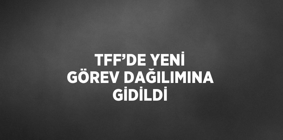 TFF’DE YENİ GÖREV DAĞILIMINA GİDİLDİ