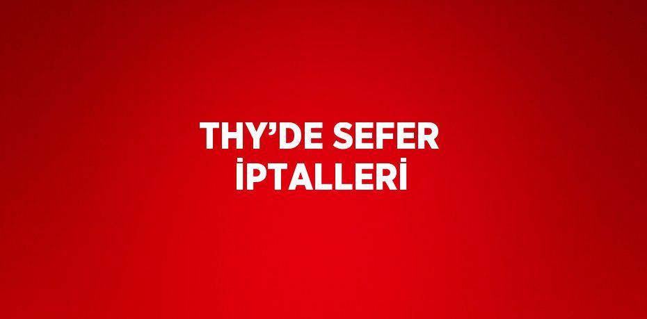 THY’DE SEFER İPTALLERİ