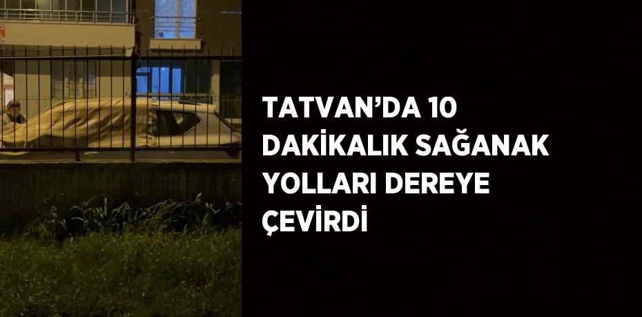 TATVAN’DA 10 DAKİKALIK SAĞANAK YOLLARI DEREYE ÇEVİRDİ