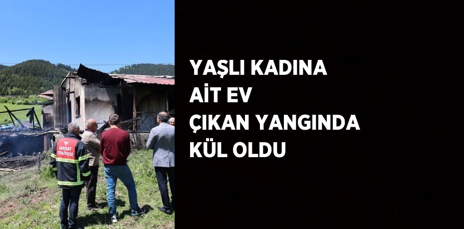 YAŞLI KADINA AİT EV ÇIKAN YANGINDA KÜL OLDU