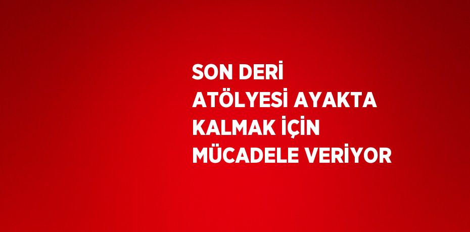 SON DERİ ATÖLYESİ AYAKTA KALMAK İÇİN MÜCADELE VERİYOR