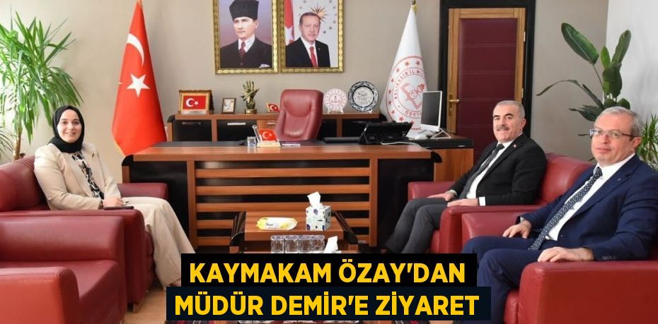 KAYMAKAM ÖZAY'DAN MÜDÜR DEMİR'E ZİYARET