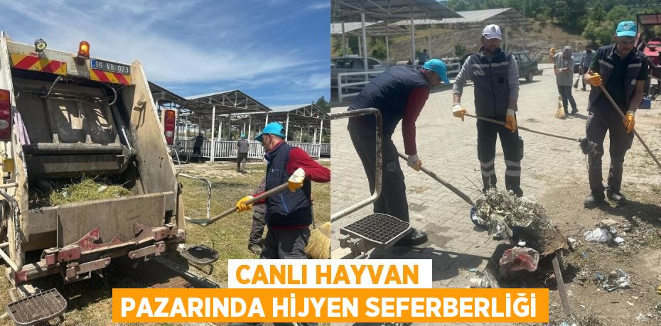 CANLI HAYVAN PAZARINDA HİJYEN SEFERBERLİĞİ