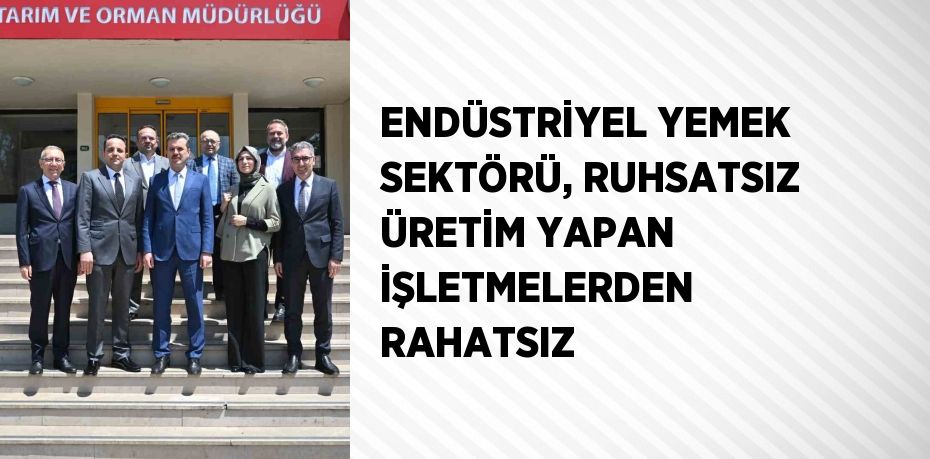 ENDÜSTRİYEL YEMEK SEKTÖRÜ, RUHSATSIZ ÜRETİM YAPAN İŞLETMELERDEN RAHATSIZ