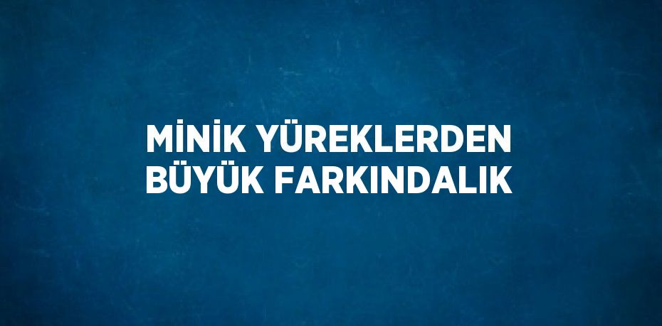 MİNİK YÜREKLERDEN BÜYÜK FARKINDALIK