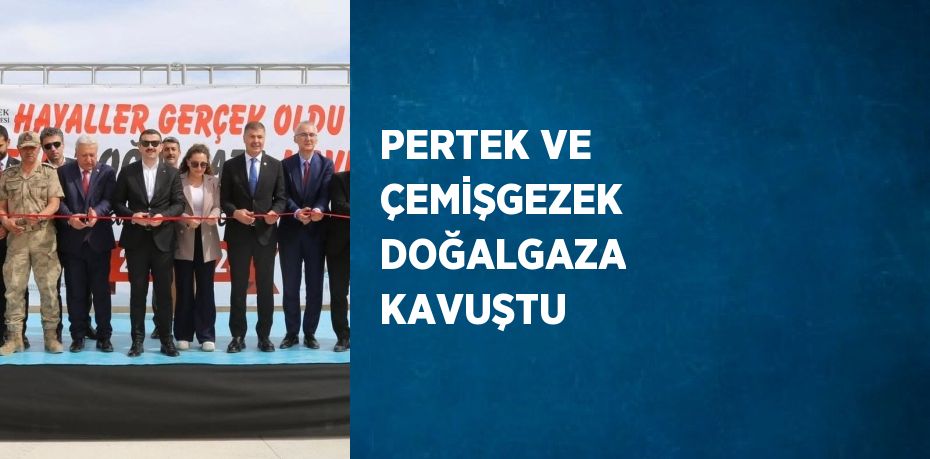 PERTEK VE ÇEMİŞGEZEK DOĞALGAZA KAVUŞTU