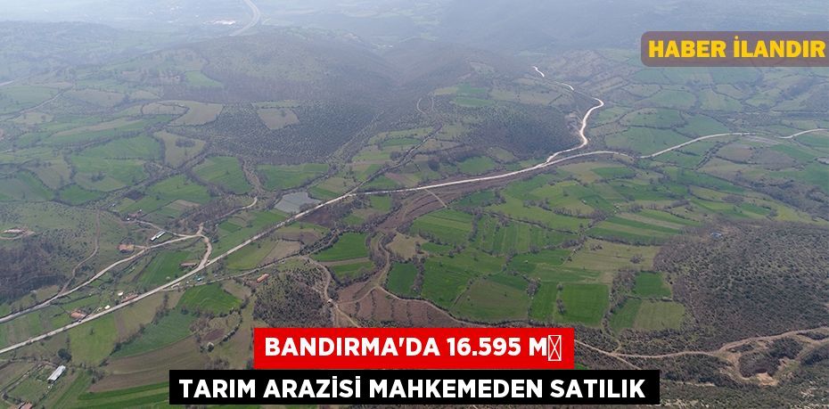 Bandırma'da 16.595 m² tarım arazisi mahkemeden satılık