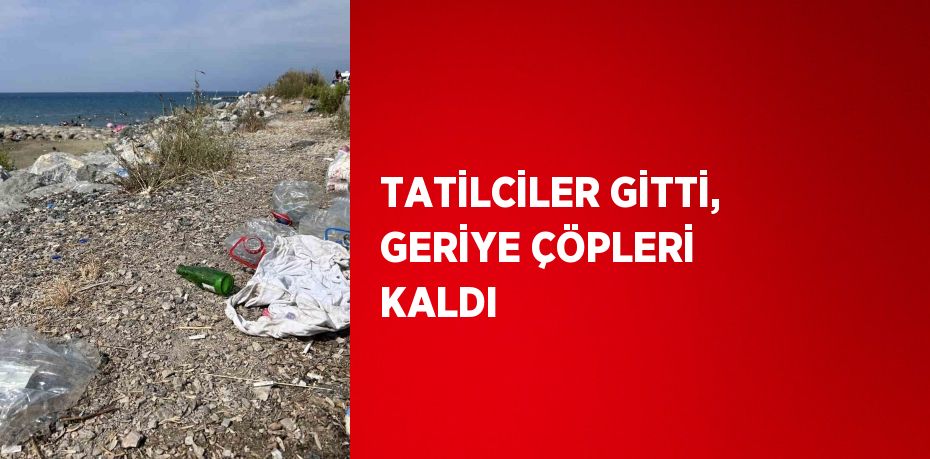 TATİLCİLER GİTTİ, GERİYE ÇÖPLERİ KALDI