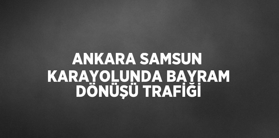 ANKARA SAMSUN KARAYOLUNDA BAYRAM DÖNÜŞÜ TRAFİĞİ