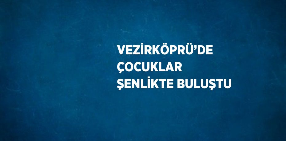 VEZİRKÖPRÜ’DE ÇOCUKLAR ŞENLİKTE BULUŞTU
