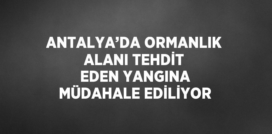 ANTALYA’DA ORMANLIK ALANI TEHDİT EDEN YANGINA MÜDAHALE EDİLİYOR