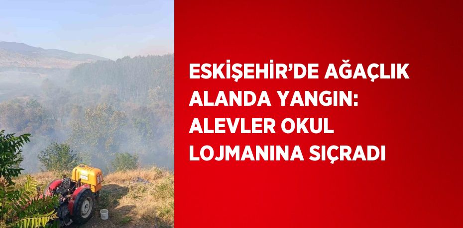 ESKİŞEHİR’DE AĞAÇLIK ALANDA YANGIN: ALEVLER OKUL LOJMANINA SIÇRADI