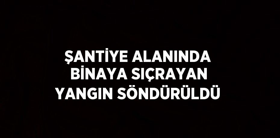 ŞANTİYE ALANINDA BİNAYA SIÇRAYAN YANGIN SÖNDÜRÜLDÜ