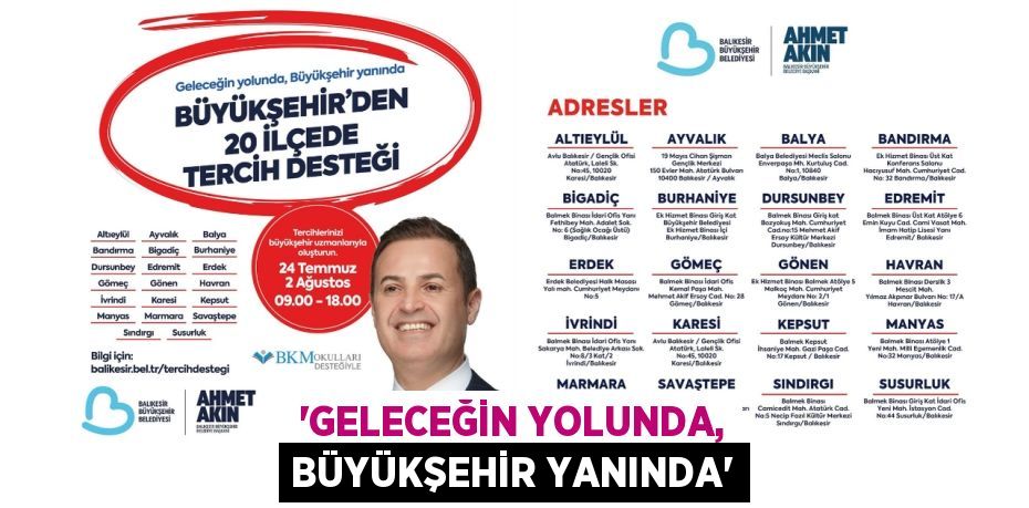 ‘GELECEĞİN YOLUNDA, BÜYÜKŞEHİR YANINDA’