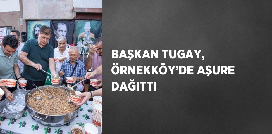 BAŞKAN TUGAY, ÖRNEKKÖY’DE AŞURE DAĞITTI