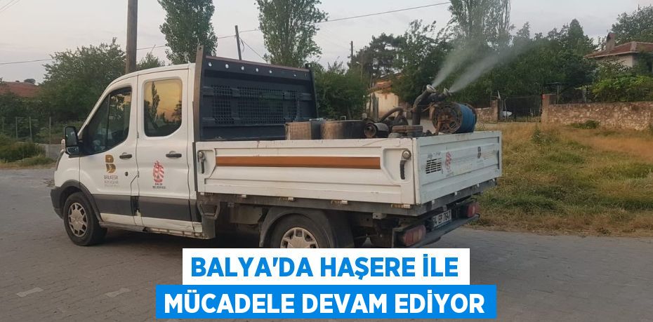 BALYA’DA HAŞERE İLE MÜCADELE DEVAM EDİYOR