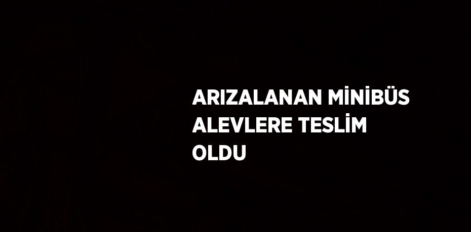 ARIZALANAN MİNİBÜS ALEVLERE TESLİM OLDU