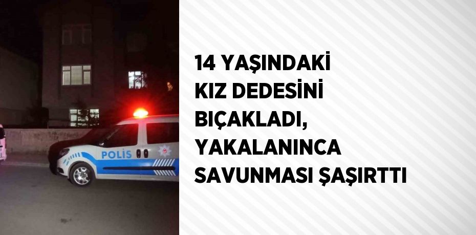 14 YAŞINDAKİ KIZ DEDESİNİ BIÇAKLADI, YAKALANINCA SAVUNMASI ŞAŞIRTTI