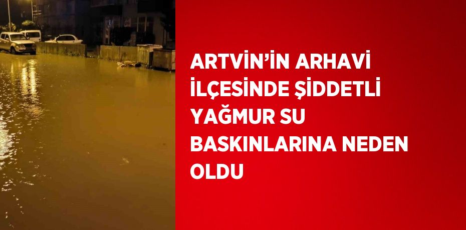 ARTVİN’İN ARHAVİ İLÇESİNDE ŞİDDETLİ YAĞMUR SU BASKINLARINA NEDEN OLDU