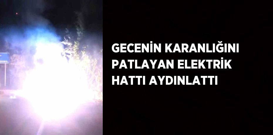 GECENİN KARANLIĞINI PATLAYAN ELEKTRİK HATTI AYDINLATTI