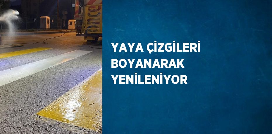 YAYA ÇİZGİLERİ BOYANARAK YENİLENİYOR