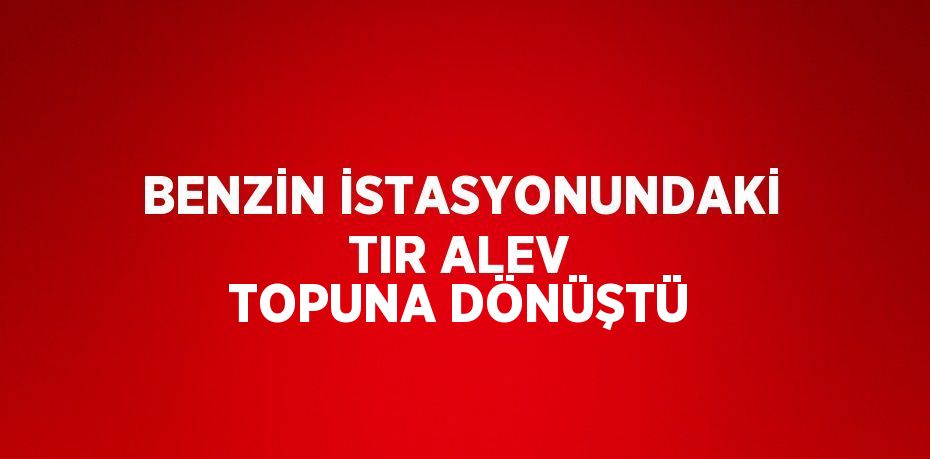 BENZİN İSTASYONUNDAKİ TIR ALEV TOPUNA DÖNÜŞTÜ