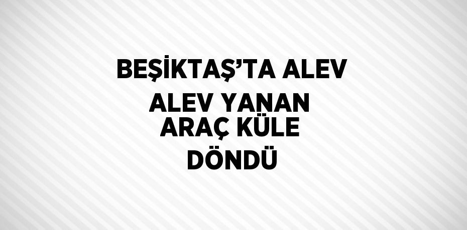 BEŞİKTAŞ’TA ALEV ALEV YANAN ARAÇ KÜLE DÖNDÜ