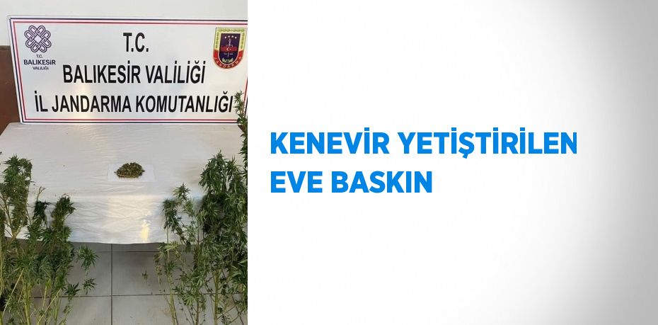 KENEVİR YETİŞTİRİLEN EVE BASKIN