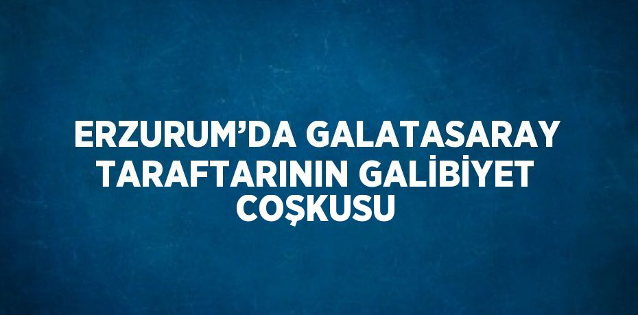 ERZURUM’DA GALATASARAY TARAFTARININ GALİBİYET COŞKUSU