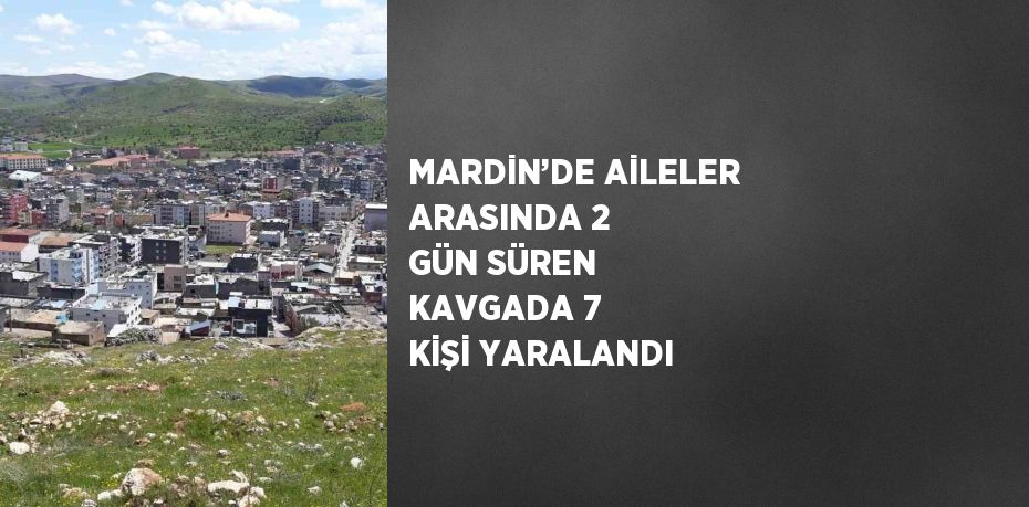 MARDİN’DE AİLELER ARASINDA 2 GÜN SÜREN KAVGADA 7 KİŞİ YARALANDI