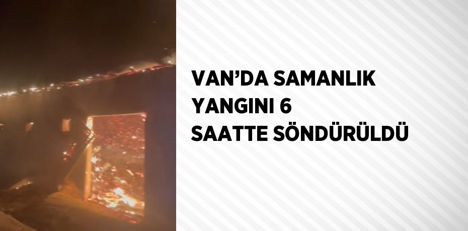 VAN’DA SAMANLIK YANGINI 6 SAATTE SÖNDÜRÜLDÜ