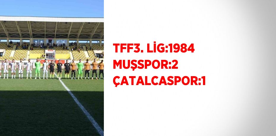 TFF3. LİG:1984 MUŞSPOR:2 ÇATALCASPOR:1