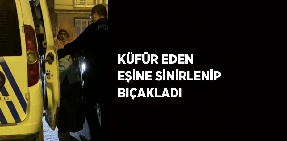 KÜFÜR EDEN EŞİNE SİNİRLENİP BIÇAKLADI