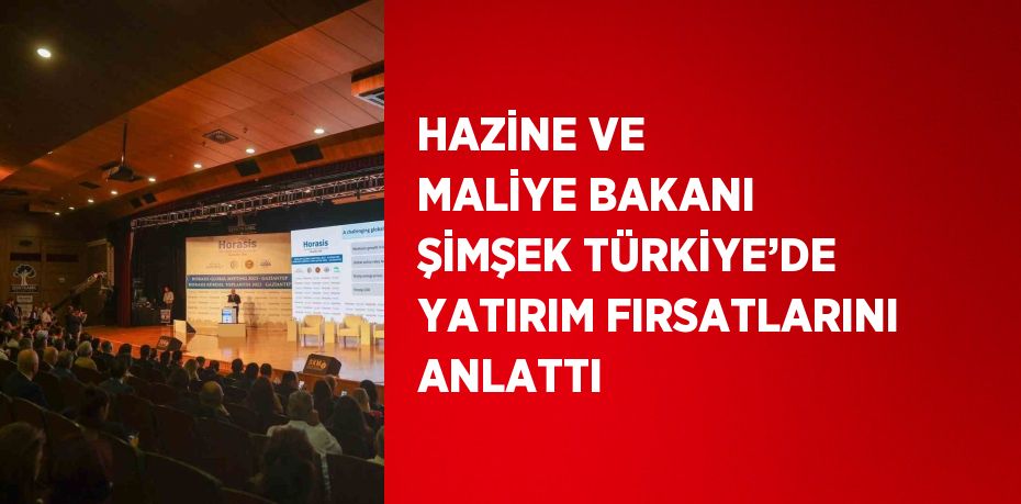 HAZİNE VE MALİYE BAKANI ŞİMŞEK TÜRKİYE’DE YATIRIM FIRSATLARINI ANLATTI