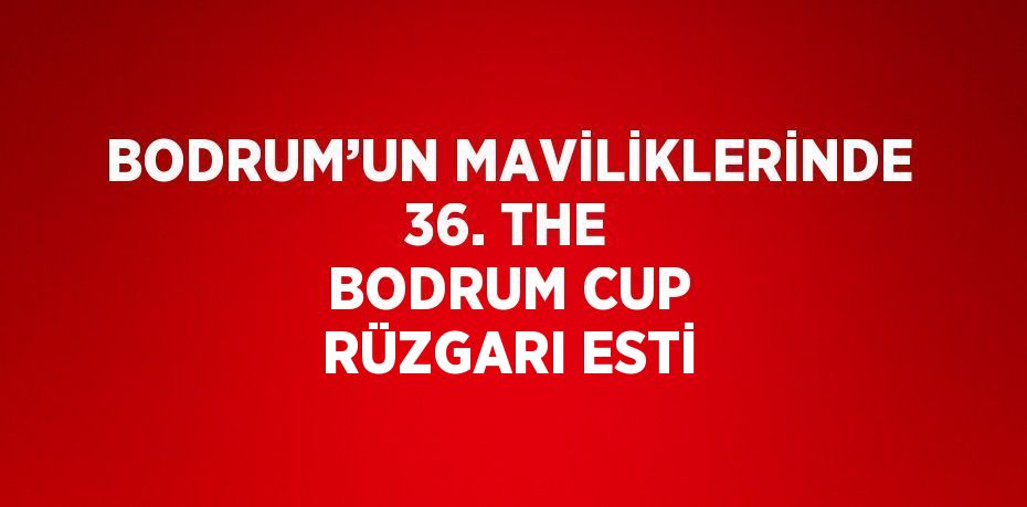 BODRUM’UN MAVİLİKLERİNDE 36. THE BODRUM CUP RÜZGARI ESTİ