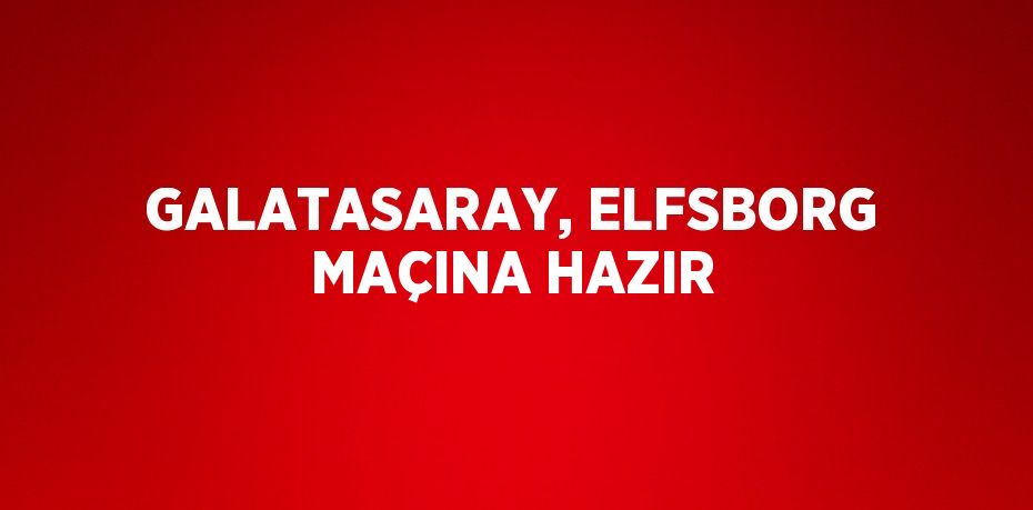 GALATASARAY, ELFSBORG MAÇINA HAZIR