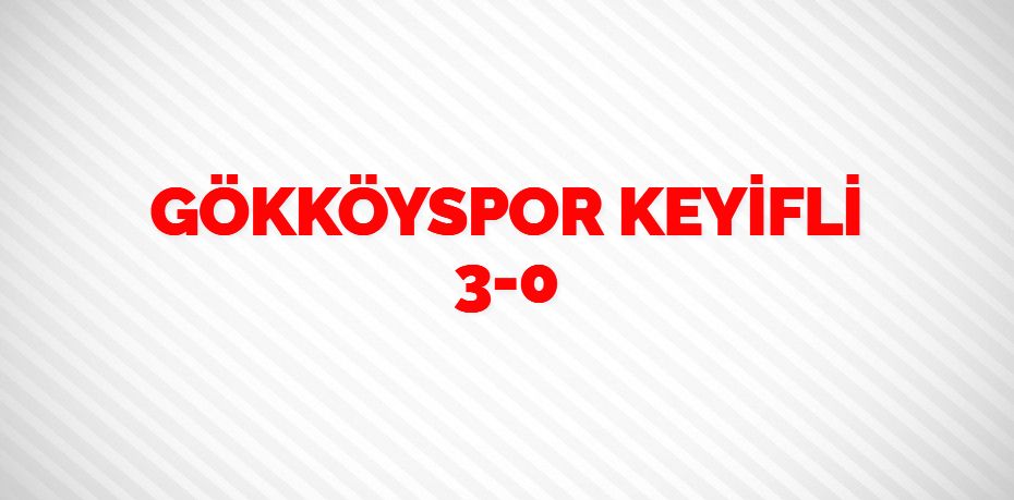 GÖKKÖYSPOR KEYİFLİ   3-0