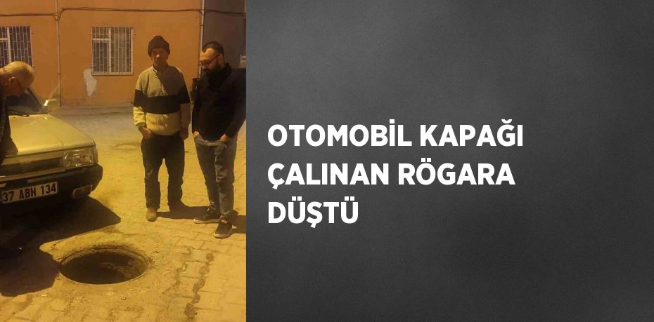 OTOMOBİL KAPAĞI ÇALINAN RÖGARA DÜŞTÜ