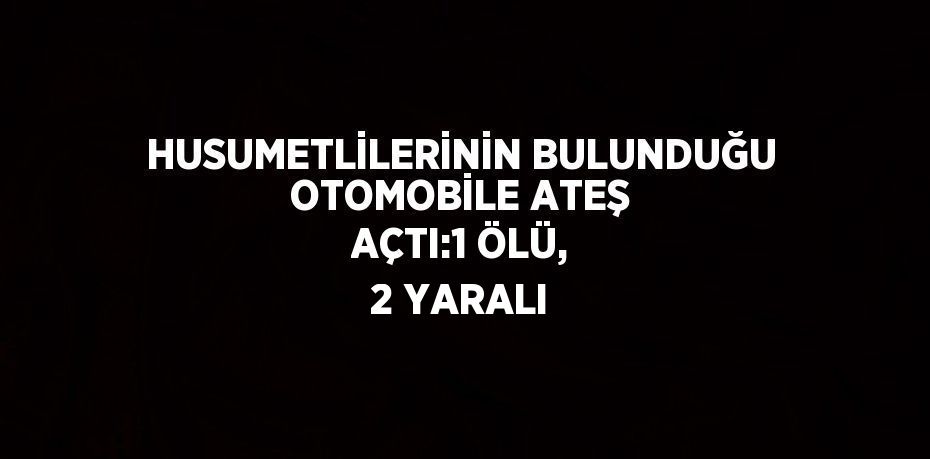 HUSUMETLİLERİNİN BULUNDUĞU OTOMOBİLE ATEŞ AÇTI:1 ÖLÜ, 2 YARALI